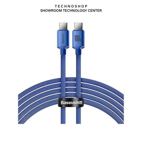 کابل تبدیل فست شارژ Baseus CAJY00070 Type-C to Type-C 5A PD 100W 2m